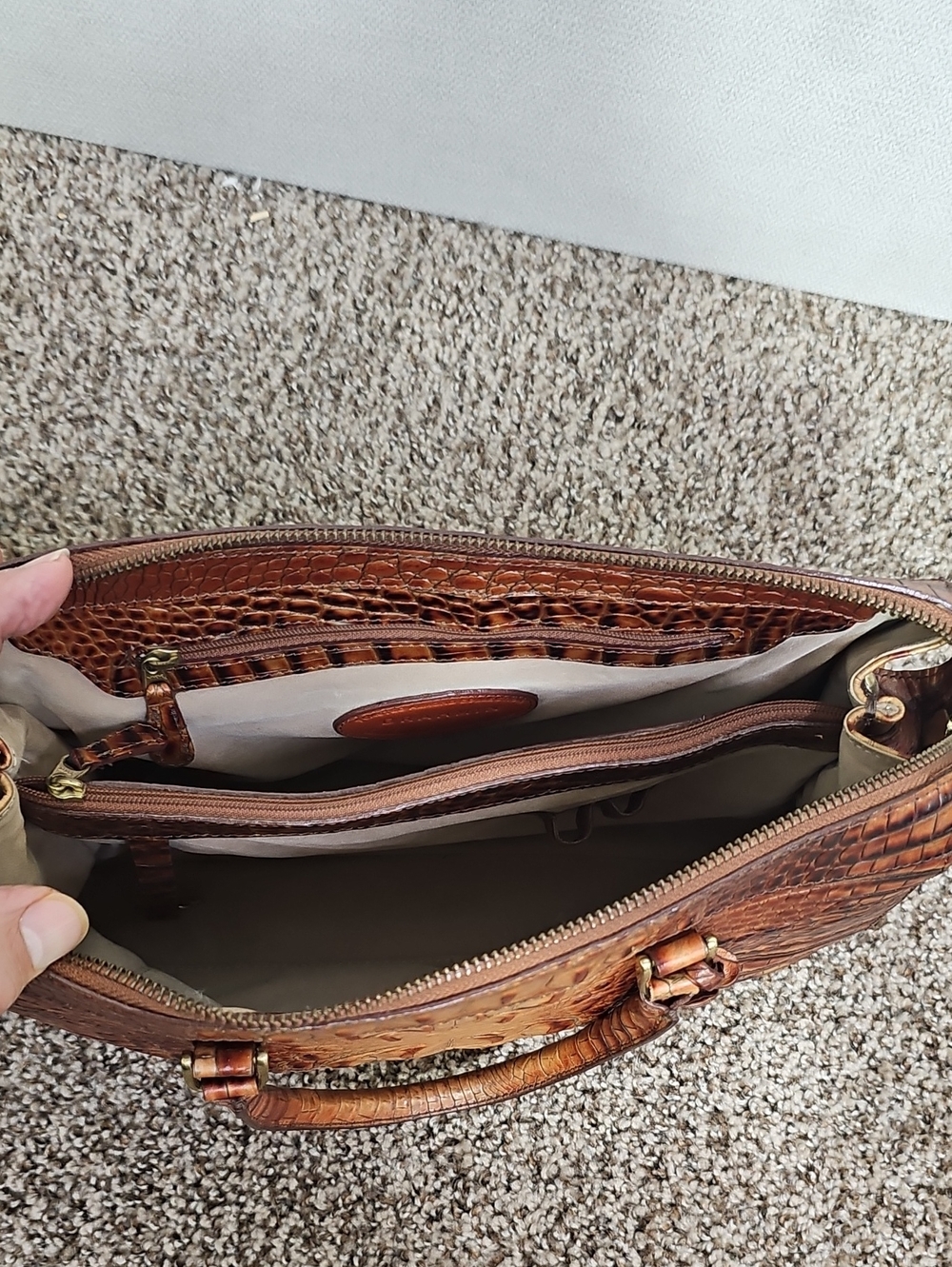 BRAHMIN CRANDAL CROC EMBOSSED SATCHEL BFPM-06-113 - Picture 10 of 11